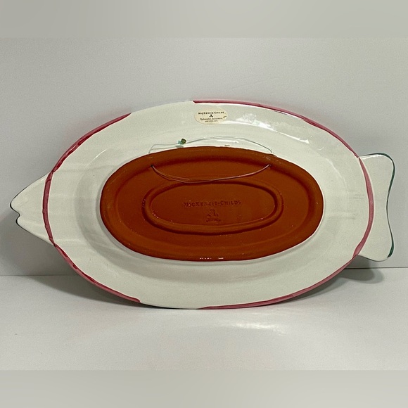 Mackenzie-Childs Large 18.5" Fish Story Platter/Wall Hanging 2008 Rare w/Sticker - Picture 8 of 13